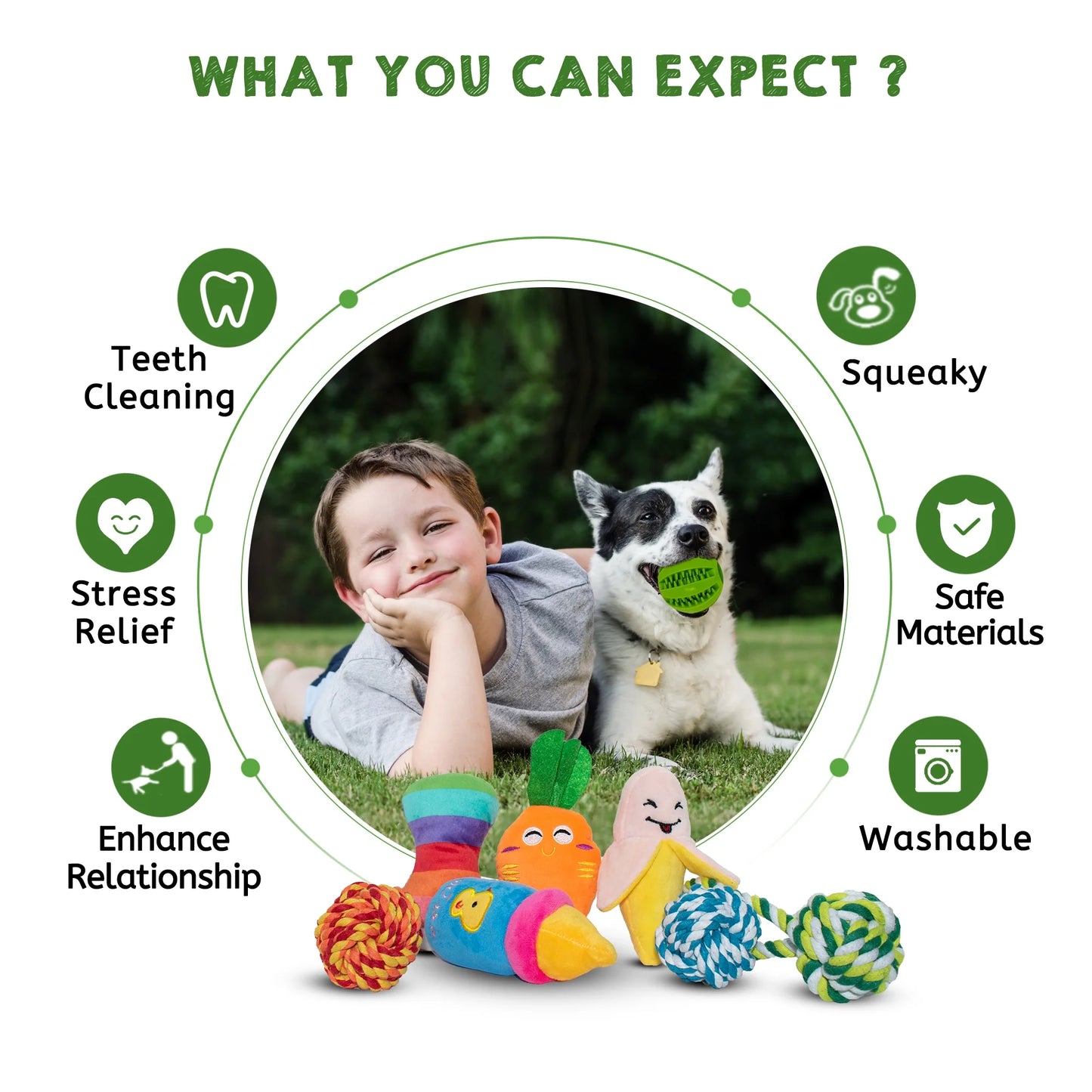 Dog Toys for Puppies - 18 Pcs Pet Interactive Toys with Rope Toys, Squeaky Toys, Plush Toys for Puppy and Small Dogs, Colorful, Durable & Safe Tug of War Toys, Great Toys for Furry Friends