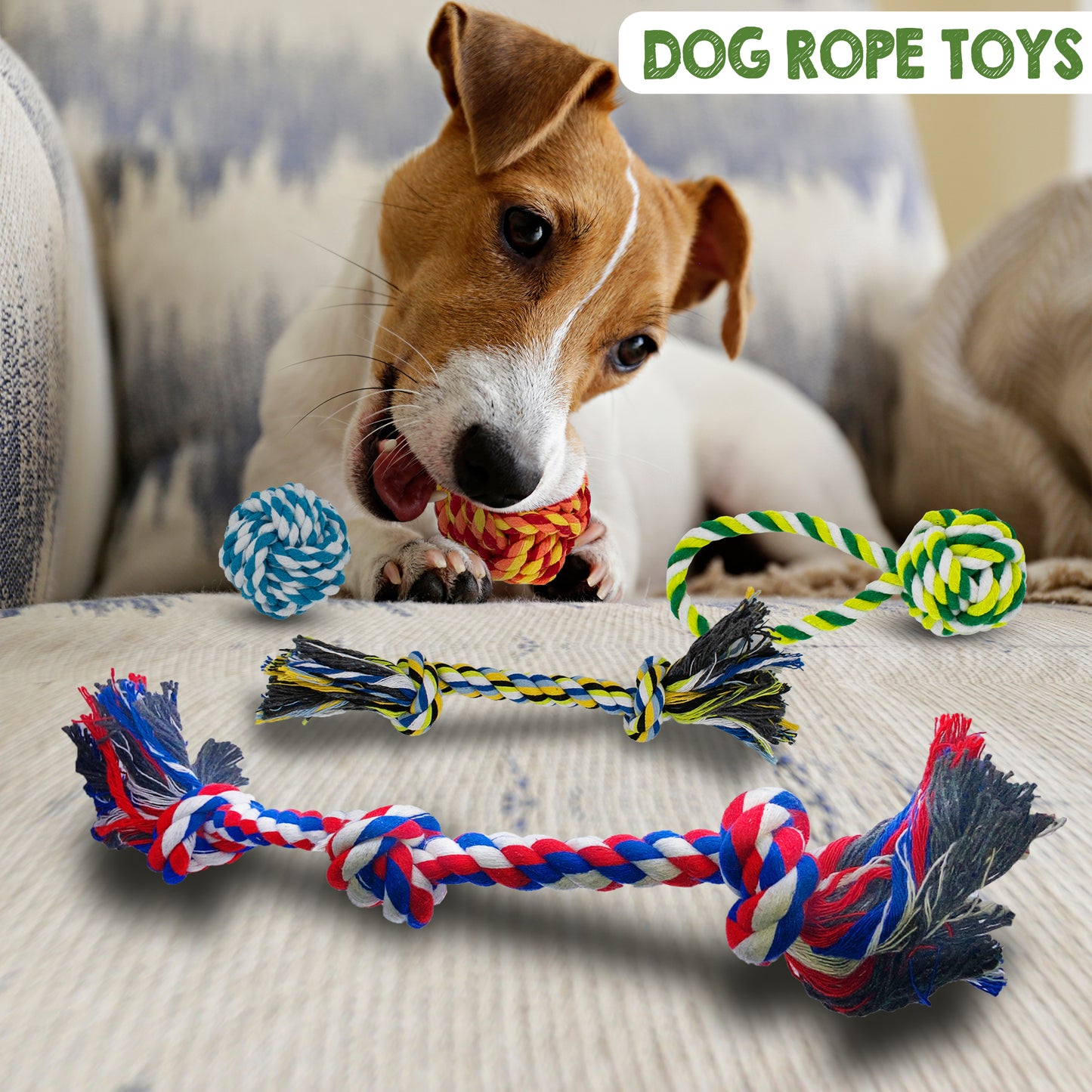 Dog Toys for Puppies - 18 Pcs Pet Interactive Toys with Rope Toys, Squeaky Toys, Plush Toys for Puppy and Small Dogs, Colorful, Durable & Safe Tug of War Toys, Great Toys for Furry Friends