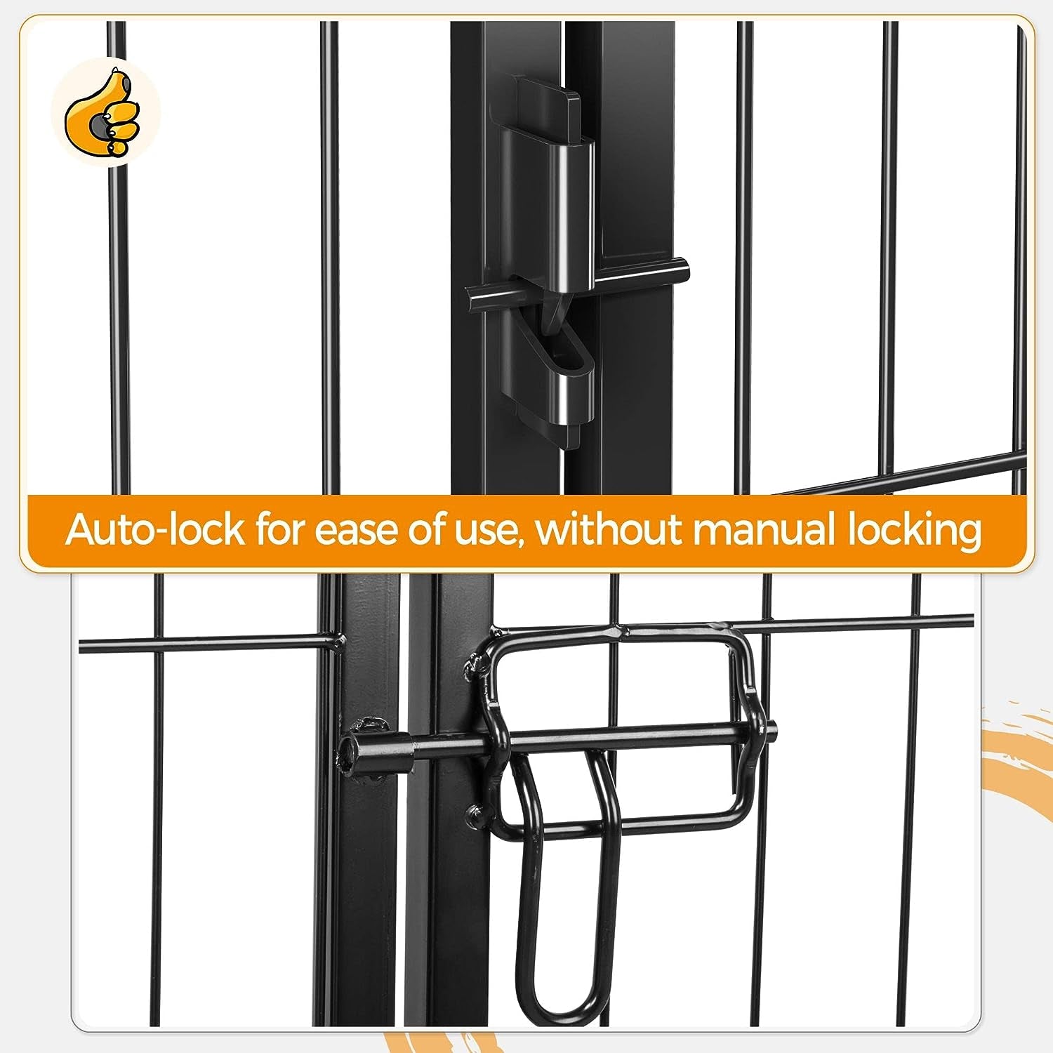 Dog Playpen Outdoor 32 Inch 16 Panels Indoor Dog Fence Metal Dog Pen Heavy Duty Pet Puppy Exercise Pen for RV Camping Garden Yard
