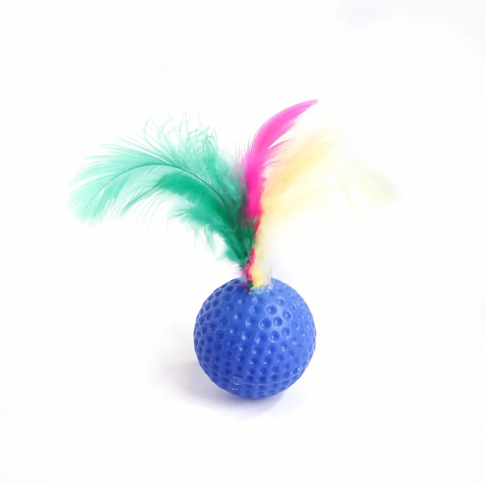 21 PCS Cat Toys Kitten Toys Assortments, Cat Feather Teaser-Wand Interactive Feather Toy Fluffy Mouse, Tunnel, Crinkle Balls Toys for Cat, Puppy, Kitty, Rabbit