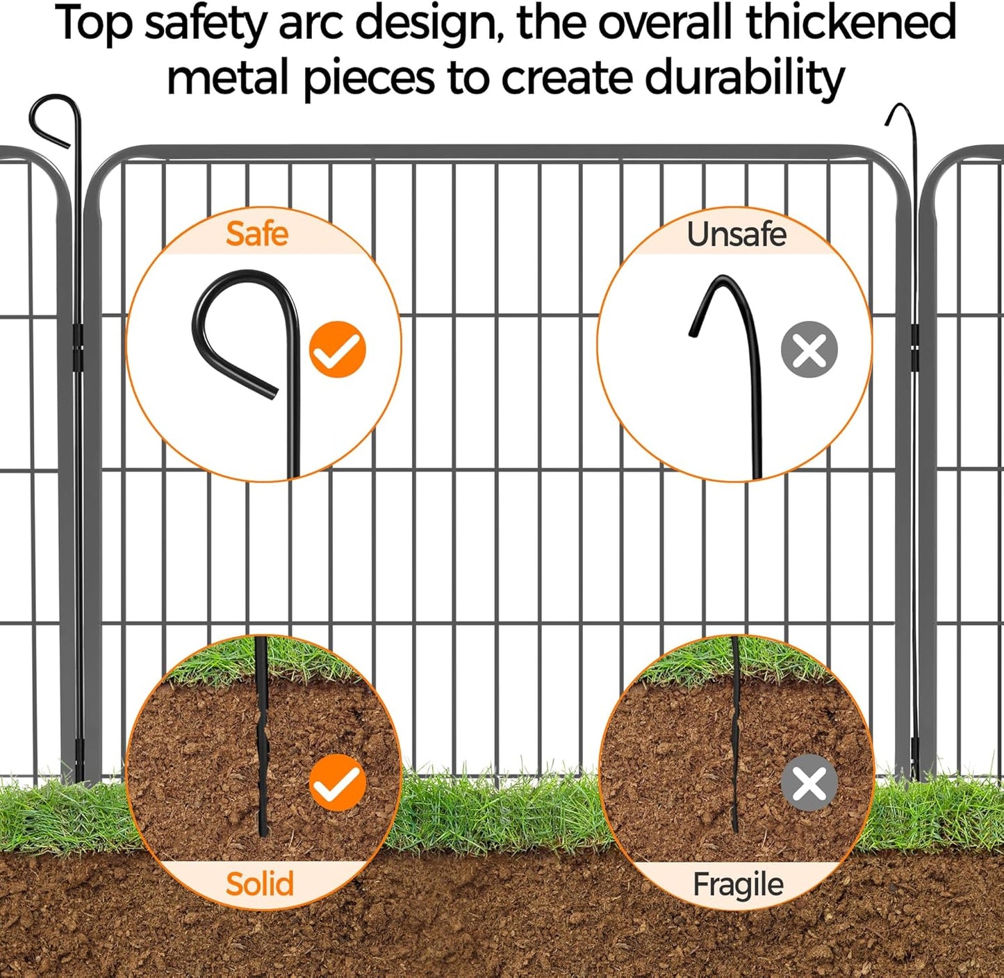 Dog Playpen Outdoor 32 Inch 16 Panels Indoor Dog Fence Metal Dog Pen Heavy Duty Pet Puppy Exercise Pen for RV Camping Garden Yard