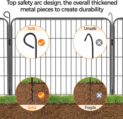 Dog Playpen Outdoor 32 Inch 16 Panels Indoor Dog Fence Metal Dog Pen Heavy Duty Pet Puppy Exercise Pen for RV Camping Garden Yard